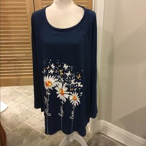 Blue long sleeve tunic